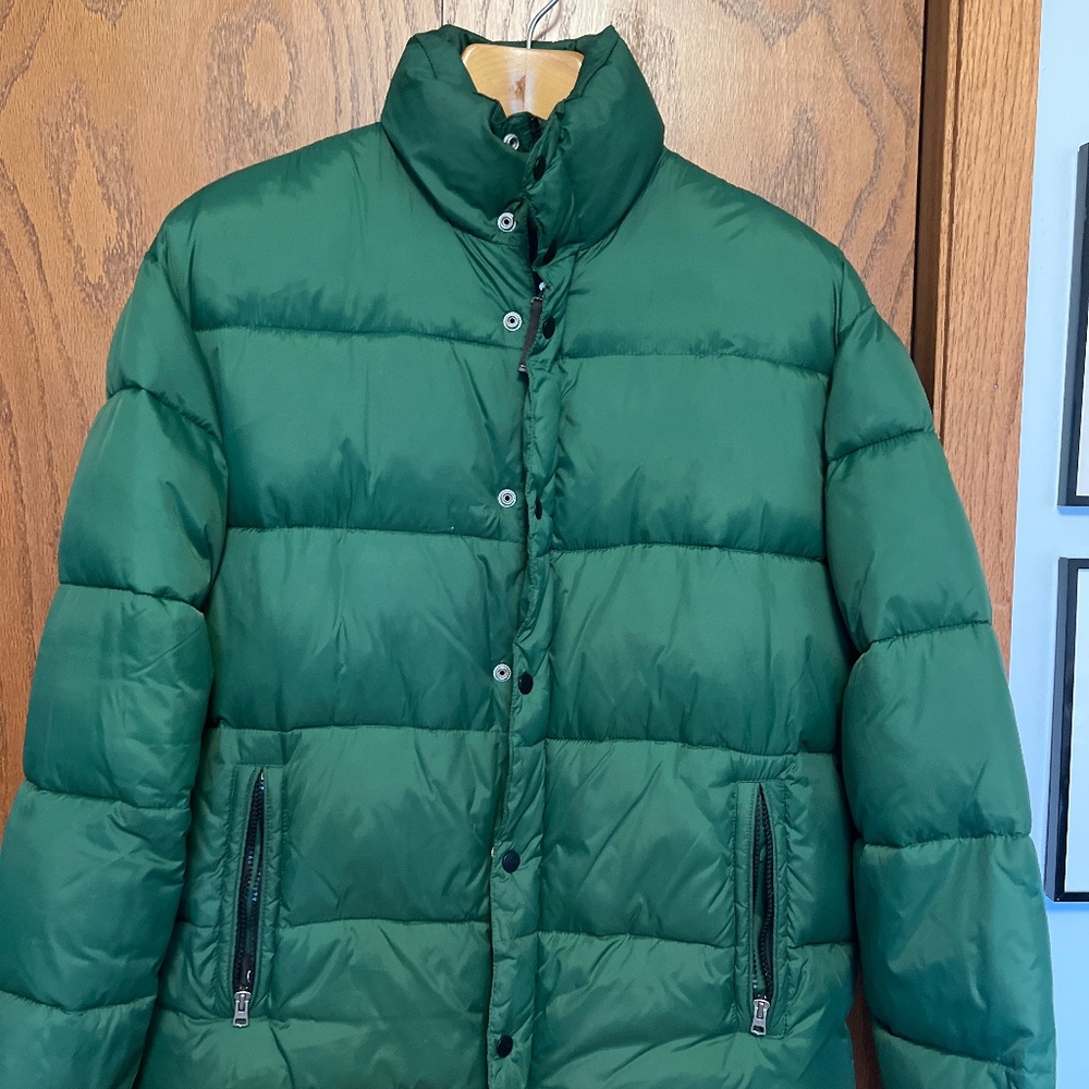Vintage Quality Old Navy Puffer Jacket Very Warm Forest Green EUC  medium